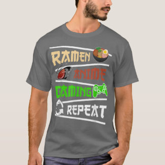 Funny Japans Manga Anime Gaming Anime Ramen Game T-shirt