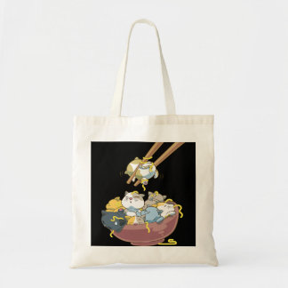 Funny Japans Ramen Cats Kawaii Tote Bag