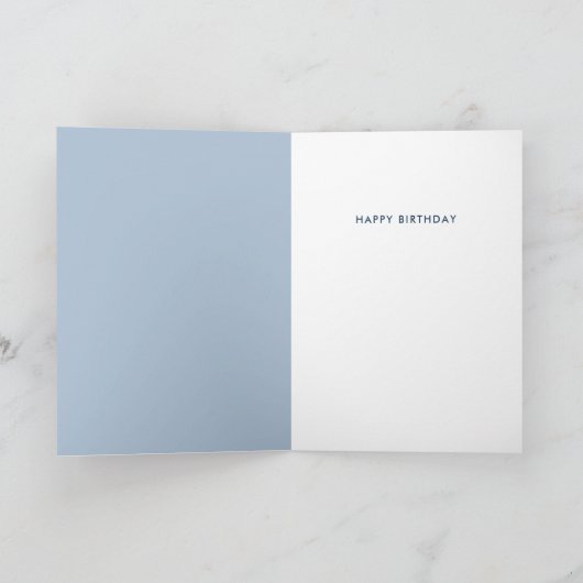 Funny jarig modern blauw gekke sarcastisch kaartje kaart (Binnen)