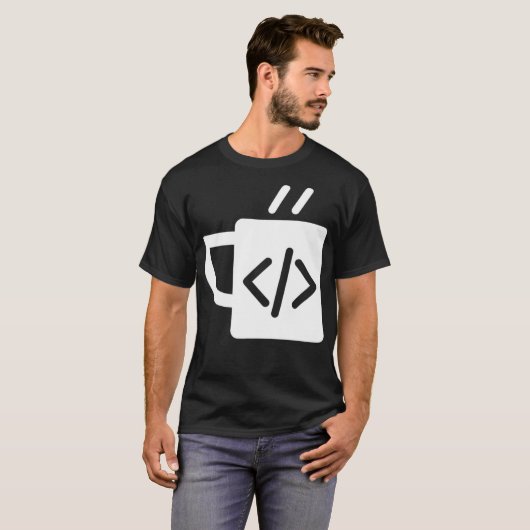 Funny JavaScript Code Coffee Developer Programmer T-shirt (Voorkant volledig)