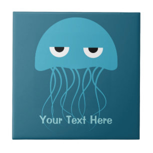 Funny Jellyfish aangepaste keramische tegels Tegeltje