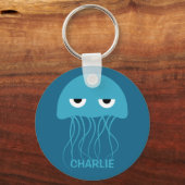 Funny Jellyfish aangepaste sleutelketens Sleutelhanger (Voorkant)