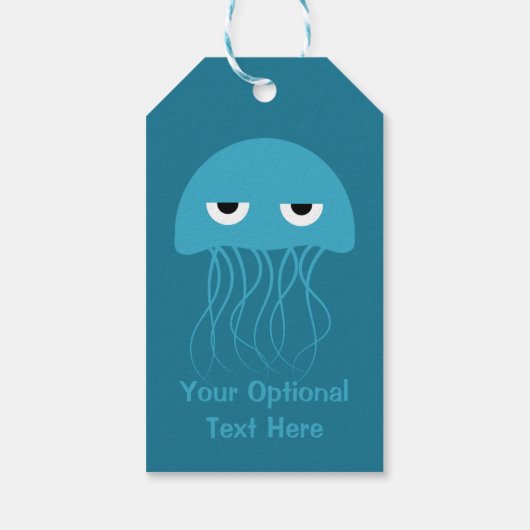 Funny Jellyfish custom gift labels Cadeaulabel (Achterkant)
