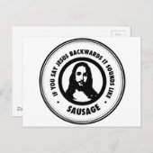 Funny Jesus Briefkaart (Voorkant / Achterkant)
