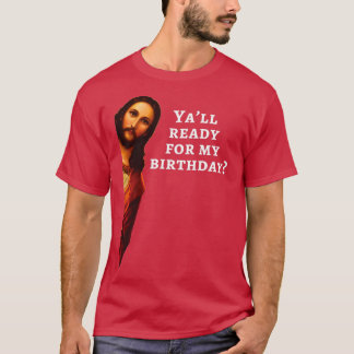 Funny Jesus Happy Birthday kerstcadeau T-shirt