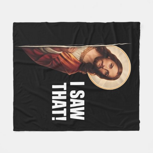 Funny Jesus "I Saw That" Christian meme design Fleece Deken (Voorkant (Horizontaal))