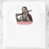 Funny jesus ovale sticker (Tas)