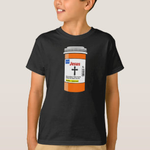Funny Jesus Rx Prescription Bottle T-shirt
