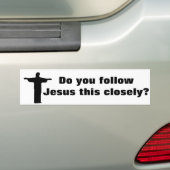 Funny Jesus Tailgating Bumpersticker (Op auto)