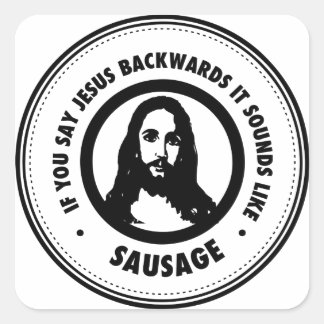 Funny Jesus Vierkante Sticker