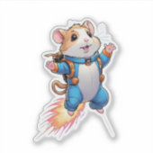 Funny Jetpack Hamster Sticker | Cartoon Animal (Devant)