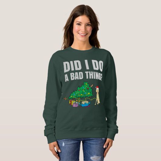 Funny Jewish Dachshund Menorah Happy Hanukkah Chan Trui (Voorkant volledig)