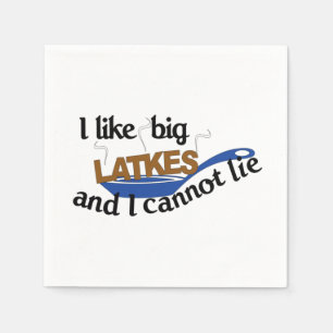 Funny Jewish Latke Hanukkah napkins Servet