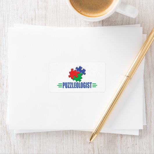 Funny Jigzaag Puzzle Etiket (Insitu)