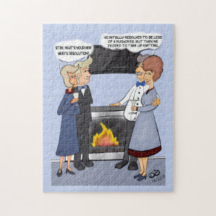 Funny Jigzaag Puzzle Resolutie van nieuwjaar Legpuzzel