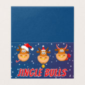 Funny Jingle Bulls 25 Pack Cartes de Noël (Outside Unfolded)