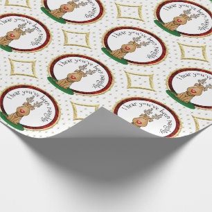 Funny Jingle Deze rode neus rendiertje Cadeaupapier