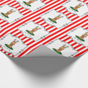 Funny Jingle Deze rode neus rendiertje Cadeaupapier