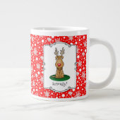 Funny Jingle Deze rode neus rendiertje Extra Grote Beker (Rechts)