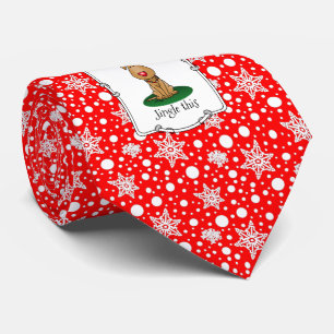 Funny Jingle Deze rode neus rendiertje Stropdas