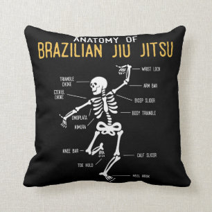 Funny Jiu Jitsu Fighter Anatomy BJJ Training Humor Kussen