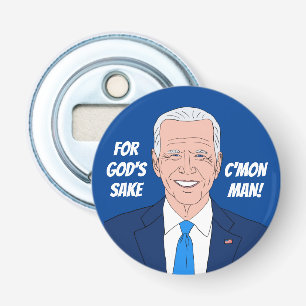 Funny Joe Biden citeert magneetbierflesopener Button Flesopener