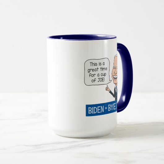 Funny Joe Biden Cup van Joe Mok (Voorkant rechts)