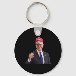 Funny Joe Biden Dons Trump 2024 Pet Sleutelhanger