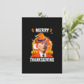 Funny Joe Biden heeft de Thanksgiving van de Merry Kaart (Staand voorkant)