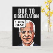 FUNNY JOE BIDEN INFLATION CARTE DE RECONNAISSANCE  (Fleur jaune)