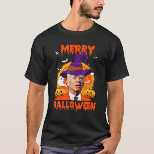 Funny Joe Biden Merry Halloween verdacht van grapp T-shirt