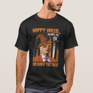 Funny Joe Biden verwarde anti-Biden pomkin Happy T-shirt