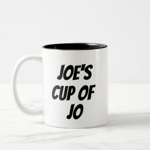 Funny Joe's Cup in Jo Coffee Quote Tweekleurige Koffiemok