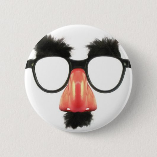 Funny Joke Glasses Ronde Button 5,7 Cm (Voorkant)