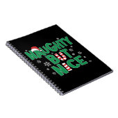 Funny Joke Humor voor Kerstmis Naughty, maar Nice Notitieboek (Rechterzijde)