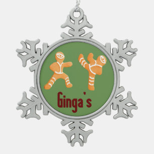 Funny Joke Kerstmis Gingerbrood Ninja Ornament