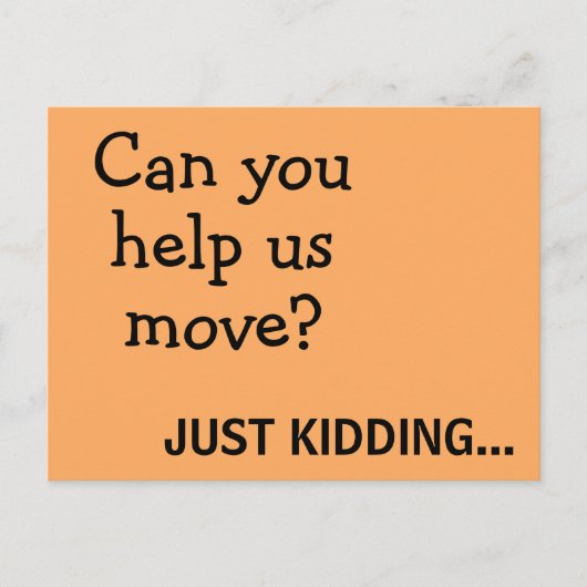 Funny Joke Plea voor het bevorderen van aankondigi Briefkaart (Voorkant)