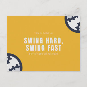 Funny Joke Yellow Baseball Briefkaart