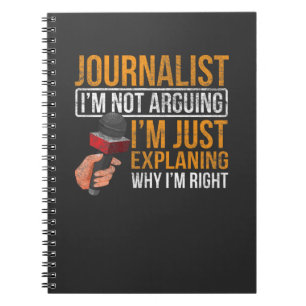 Funny Journalist Job Sarcasm News Auteur Reporter Notitieboek