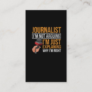 Funny Journalist Job Sarcasm News Auteur Reporter Visitekaartje