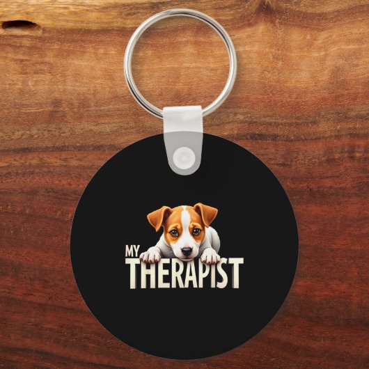 Funny Jrt Puppy My Therast Jack Russell Terrier Do Sleutelhanger (Voorkant)