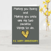 Funny Jubileum Kaart voor partner (Gele Bloem)