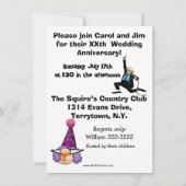 Funny Jubileum Party Invitation Kaart (Achterkant)