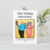 Funny Jubileum Party Invitation Kaart (Staand voorkant)