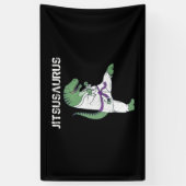 Funny Jujitsu, T-Rex Jiu Jitsu Black Belt cadeaus Spandoek (Verticaal)