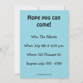 Funny Juli Vierde Partij Uitnodigingen (Achterkant)