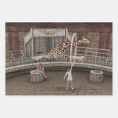 Funny Jumping Giraffe Inpakpapier Vel (Voorkant)