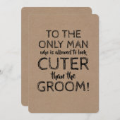 Funny Junior Groomsman proposal Kaart (Voorkant / Achterkant)