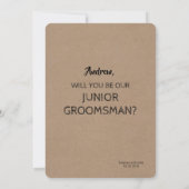 Funny Junior Groomsman proposal Kaart (Achterkant)