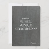 Funny Junior Groomsman proposal Kaart (Achterkant)